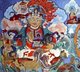 India: A mural painting of Virupaksha from Hemis Monastery, established in 1672, at Hemis, 40km southeast of Leh, Ladakh